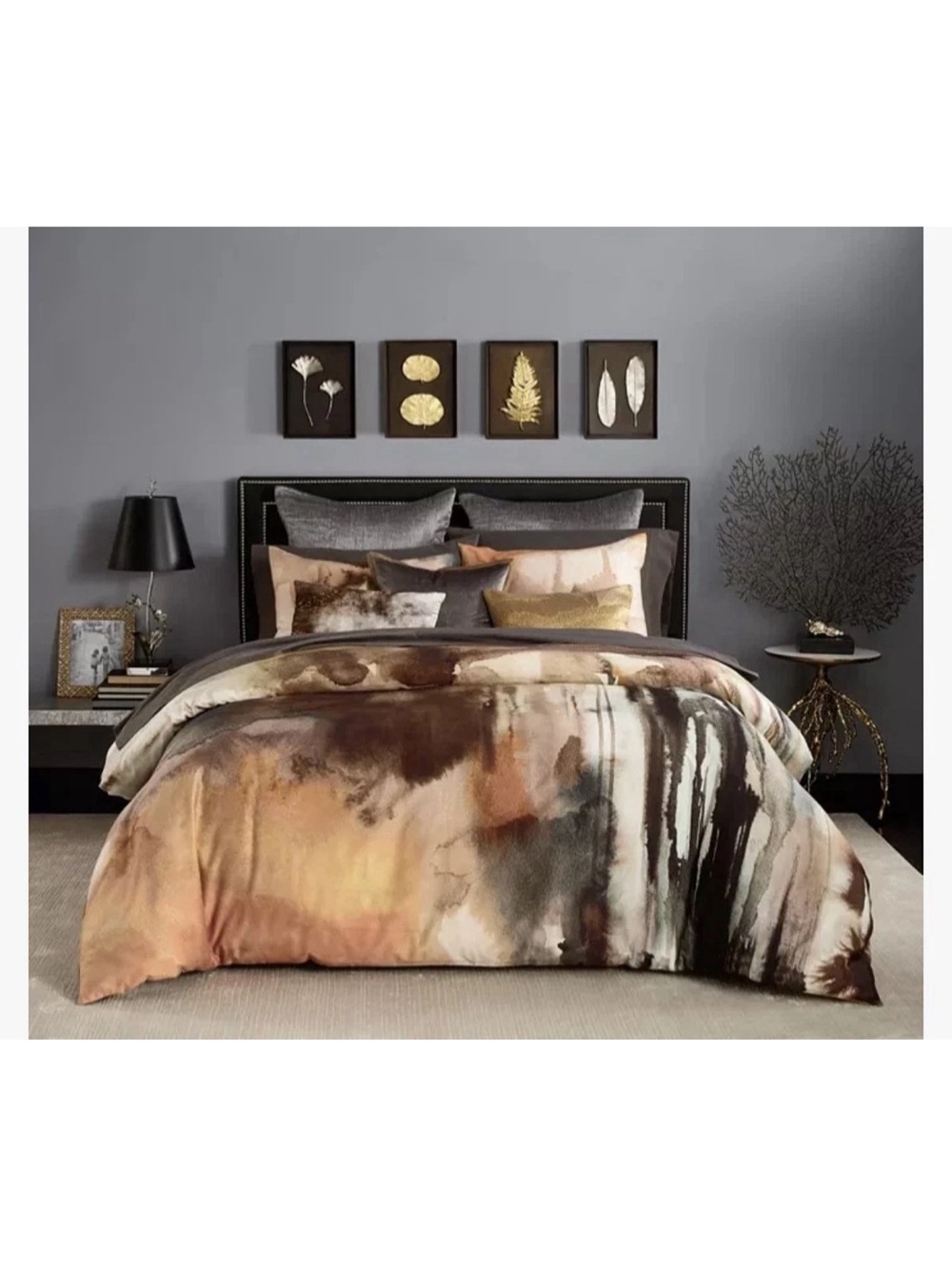 Michael Aram’s Metamorphosis king duvet cover and four standard pillow shams. - Picture 4 of 8